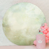 Aperturee - Light Green Clock Round Baby Shower Backdrop